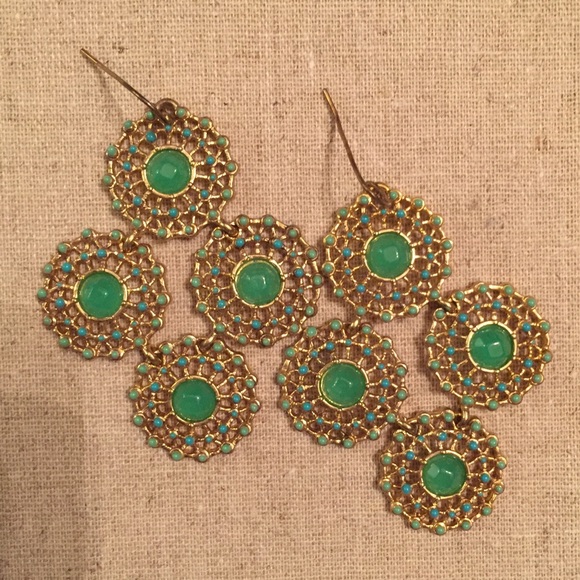 Stella Dot Jewelry And Green Chandelier Earrings Stella And Dot Green Chandelier Earrings